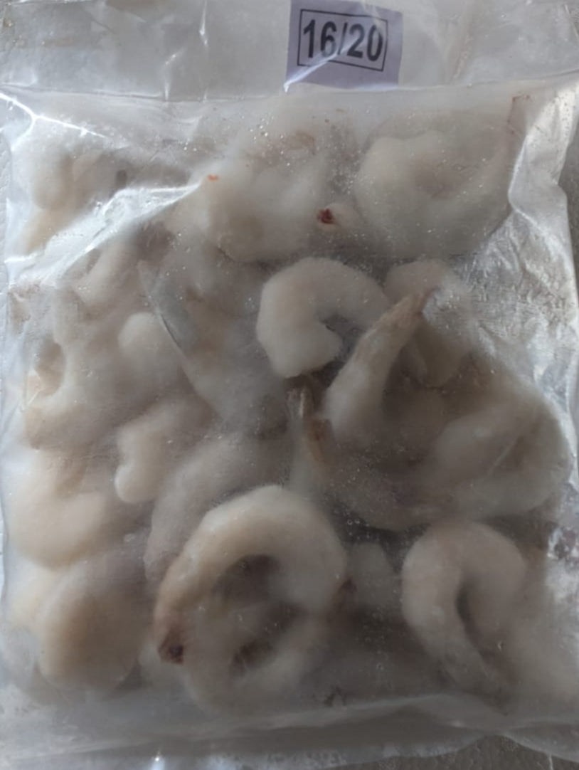 Frozen ready-to-cook prawn meat - 100% cleaned and packed