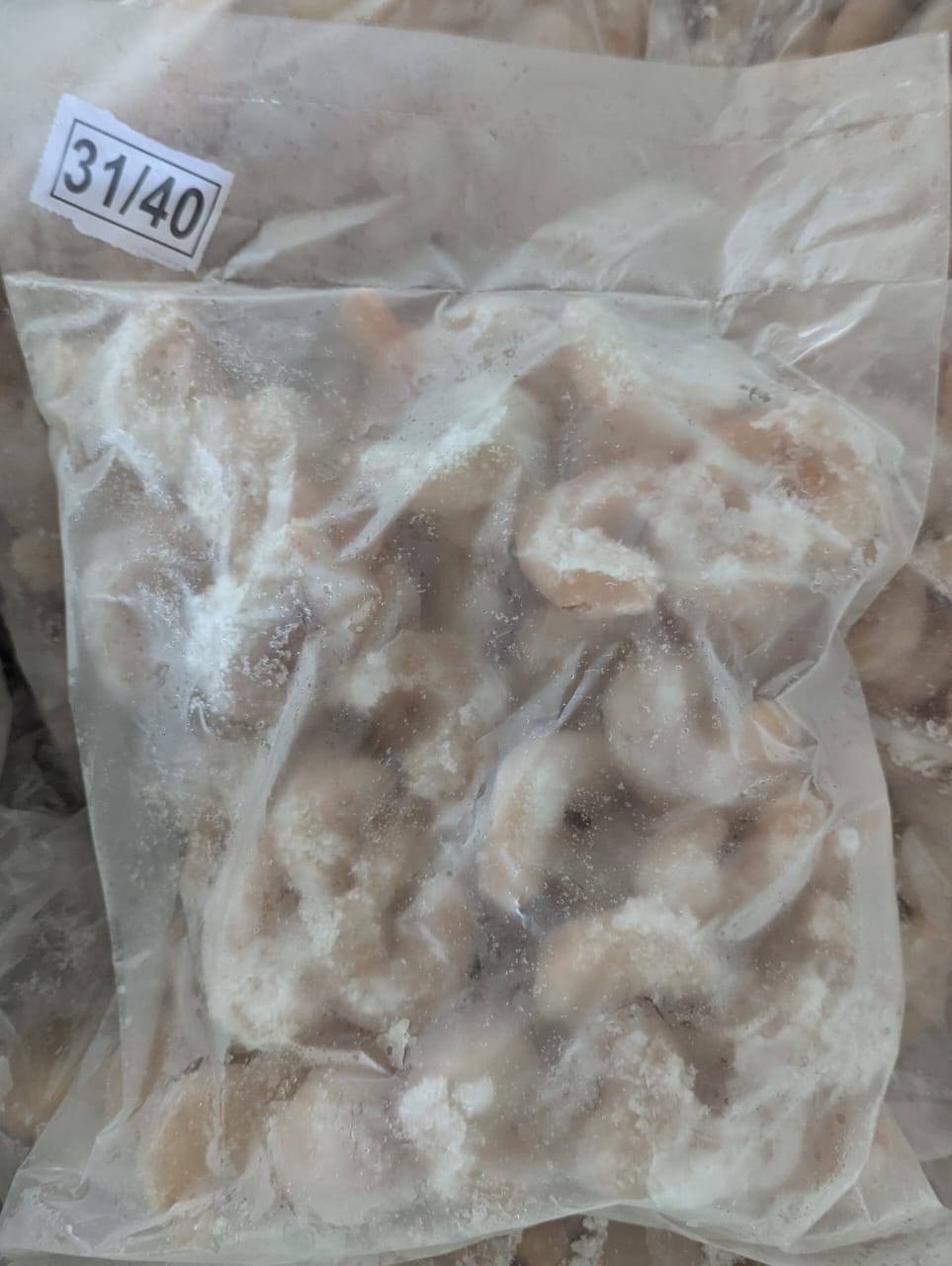 Frozen ready-to-cook prawn meat - 100% cleaned and packed