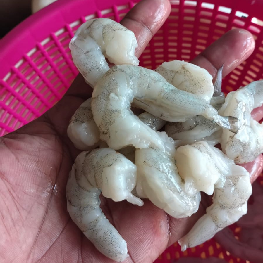 Frozen ready-to-cook prawn meat - 100% cleaned and packed
