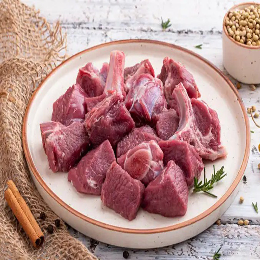 Fresh mutton curry cuts with bone small size – hygienic, fresh – Frozzo online delivery