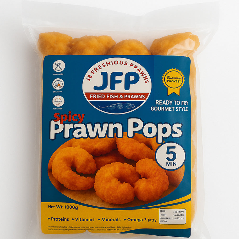 Spicy Prawn Pops – Crispy Ready to Fry Frozen Snack – Ready to Fry | 1 Kg pack